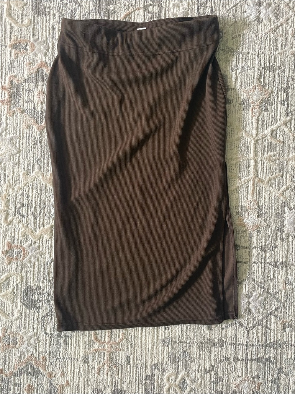 Halara Brown Ribbed Skirt